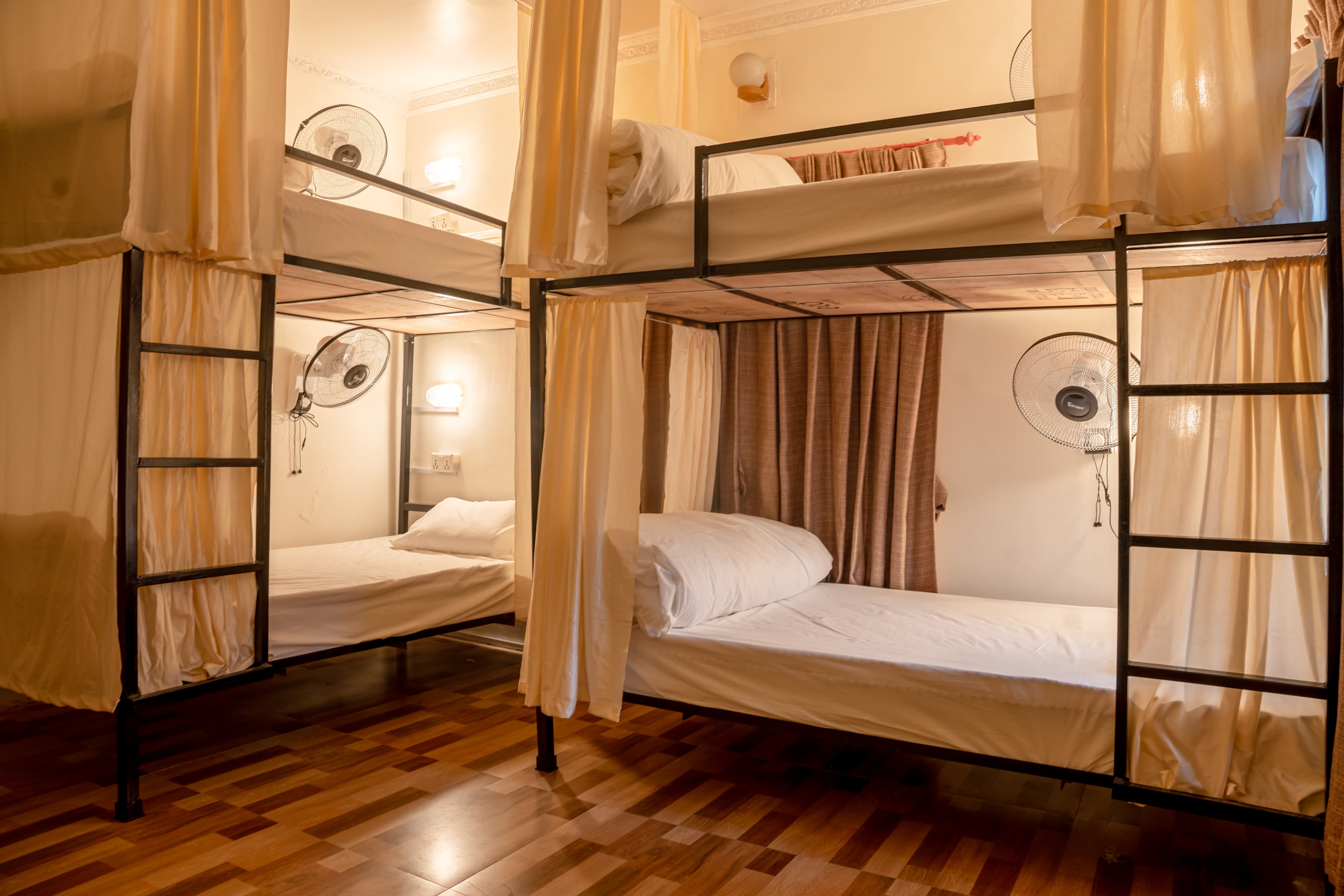 202/203/ 4-bed female dorm with 4 beds  at Lazy Lads Backpackers Pokhara